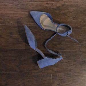 Dusty blue pointy shoes